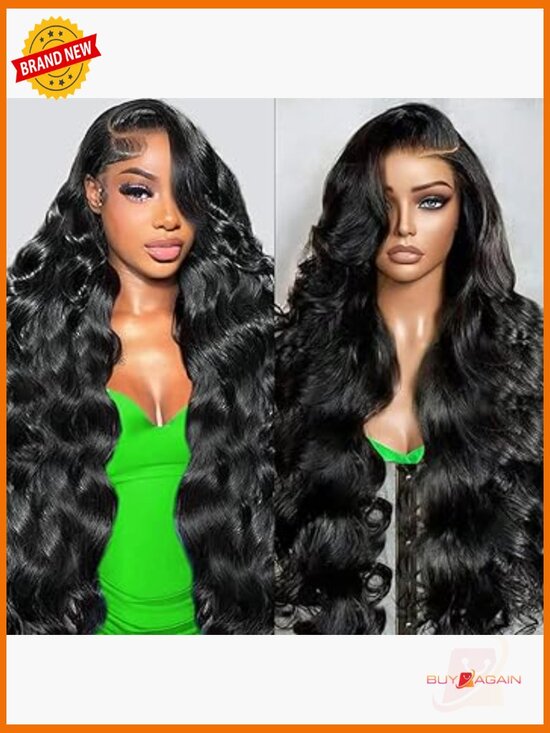 13x6 HD Lace Front Wig Human Hair Body Wave 30 Inch 200 Density Glueless Pre main image 5
